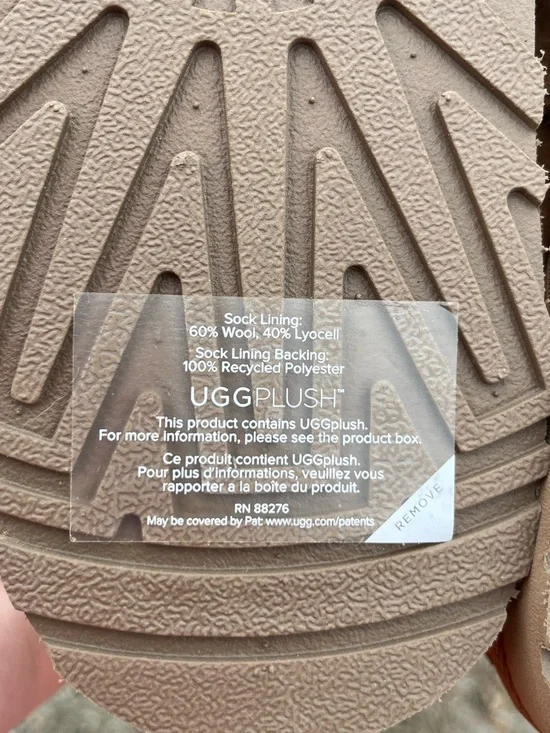 UGG Kids Bea Mary Jane Chestnut Slip-On Shearling Lined Slippers Size 6 - Picture 12 of 14